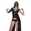 Rubberized Patent Leather Cape Tights & Queen Costume Sexy Lingerie Set