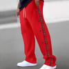 New men's row buckle spelling plaid webbing casual trousers straight trousers outdoor trousers men's new