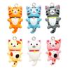 Handmade Resin Cat Figurine Set Captivating Cartoon Cat Pendant DIY Resin Cat Figurine with Customizable Colors