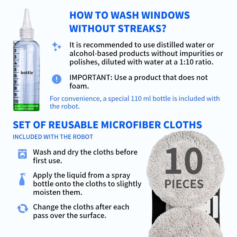 Household window automatic water spray cleaning robot vacuum cleaner remote control electric window wiper household glass wiper