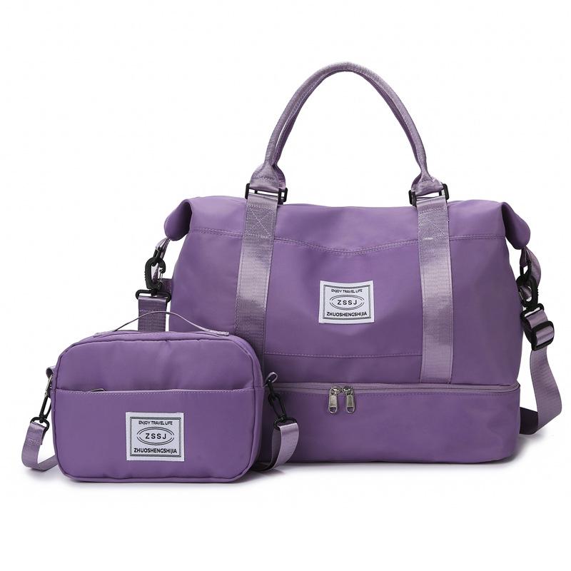 Large Capacity Travel Bag with Shoe Compartment, Wet/Dry Separation for Swimming & Fitness