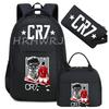 Sports CR7 Camouflage Backpacks With Lunch Bag Men&Women's Casual Canvas School Bags Simple Dual-Shoulder Bag Laptop Travel Bag