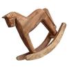 2026 Best!! Beige Wooden Rocking Horse Decor with Craftsmanship for Home Decor Tabletop Ornament 7.5 X 3.5 X 8 Inches