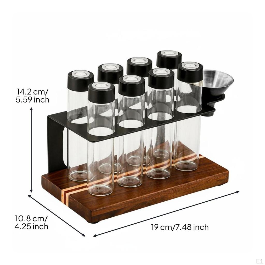 6 Pieces Coffee Bean Canister Transparent Single Way Vent Jar with Filling Aid