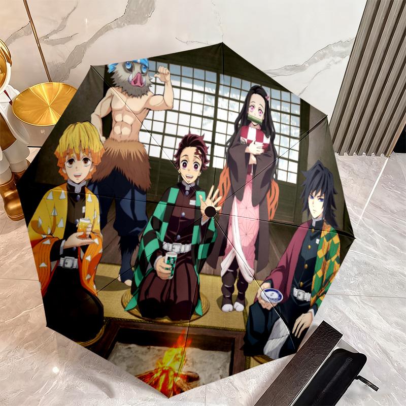 Japanese-style Cartoon Demon Slayer Kamado Tanjiro & Kamado Nezuko Umbrella Including Home Travel and Outdoor Activities Multi Functional Umbrella 33