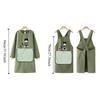 Wear-resistant Kitchen Apron Anti-fouling Hand Wipe Feature Long Sleeved Apron Comfortable with Detachable Towel