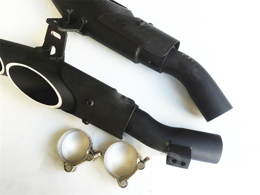 Motorcycle Exhaust System Dual Pipe Slip on Middle Pipe For Kawasaki Z1000 10-17