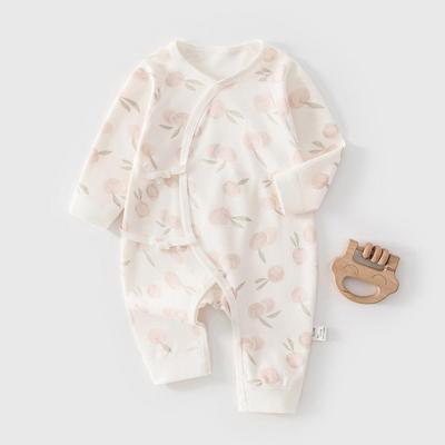 Butterfly Baby Bodysuit: Pure Cotton Newborn Jumpsuit for Spring & Autumn - Cute Crawling Outfit
