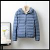 Winter Lightweight Down Jacket Women's Short Hooded Lightweight Thin White Duck Down Plus Size Jacket