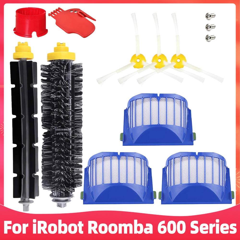 For iRobot Roomba 600 Series 692 690 680 660 651 650 620 618 610 620 625 671 695 564 Robot Vacuum Main Side Brush Hepa Filter