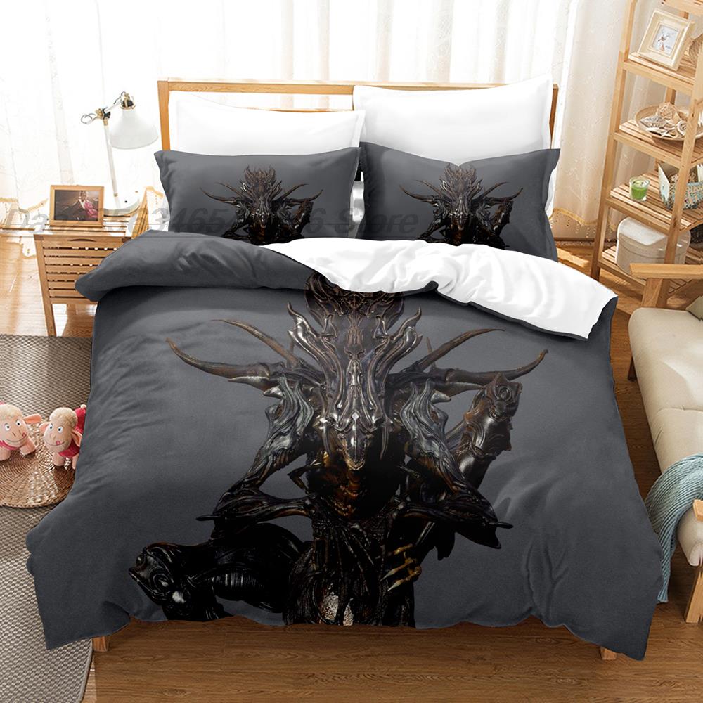 

Alien Bedding Set Single Twin Full Queen King Size Bed Set Aldult Kid Bedroom Duvetcover Sets 3D Xenomorph Bed Sheet Set EU Single(135*200cm)3pcs