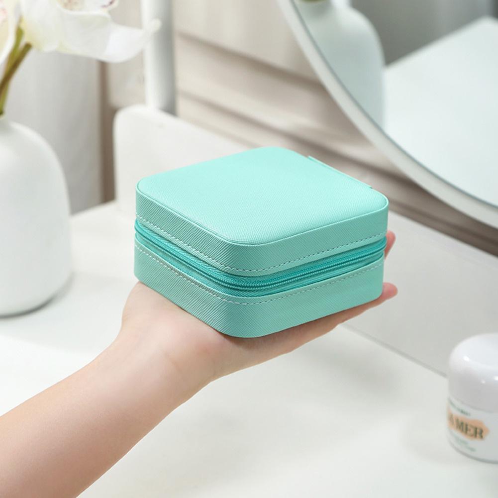 Travel Jewelry Organizer Case PU Leather Portable Storage Box for Rings Earrings Necklaces and Bracelets