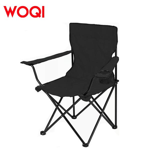 

WOQI Lightweight Portable Folding Chair with Carry Bag - Ideal for Camping, Beach, Picnic, and Outdoor Activities. Black