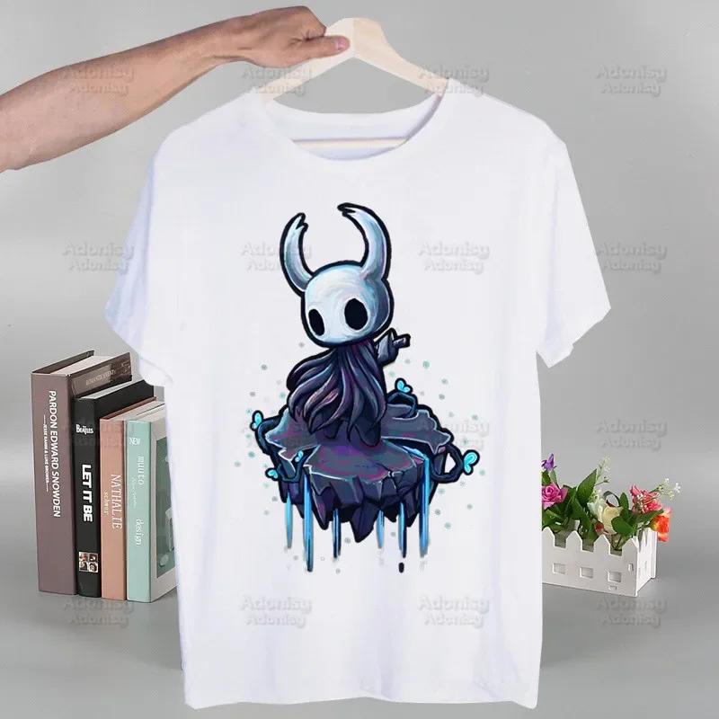 Hollow Knight Módne T-shirt s potlačou Letné Unisex Novinka Krátky rukáv Hra Kreslený film Unisex Tričko Unisex Zábavné topy Tričko