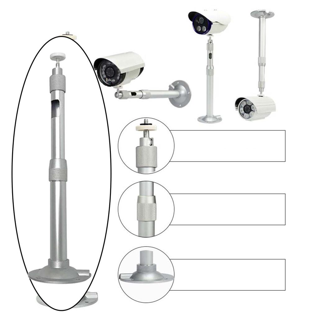 Universal Wall Ceiling Projector Mount Telescopic Bracket Hanger Extendable CCTV DVR Security Camera 360° Rotatable Head