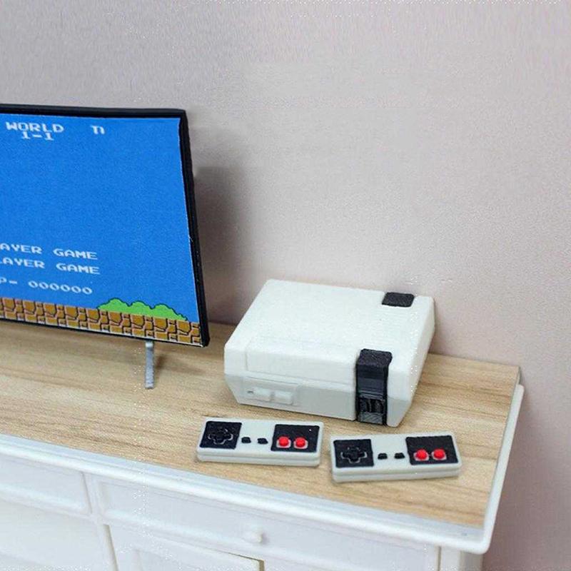 3Pcs/Set 1/12 Dollhouse Mini Game Console Miniature Game Handle Model Hand Puppet Doll Accessories Home Diy Decoration