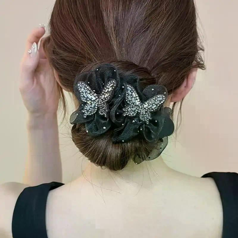 Neue Elegante Weizenähre Schmetterlingsknoten Haarspange für Damen Hinterkopf Chignon Schwanzspange Vielseitige Haarklammer