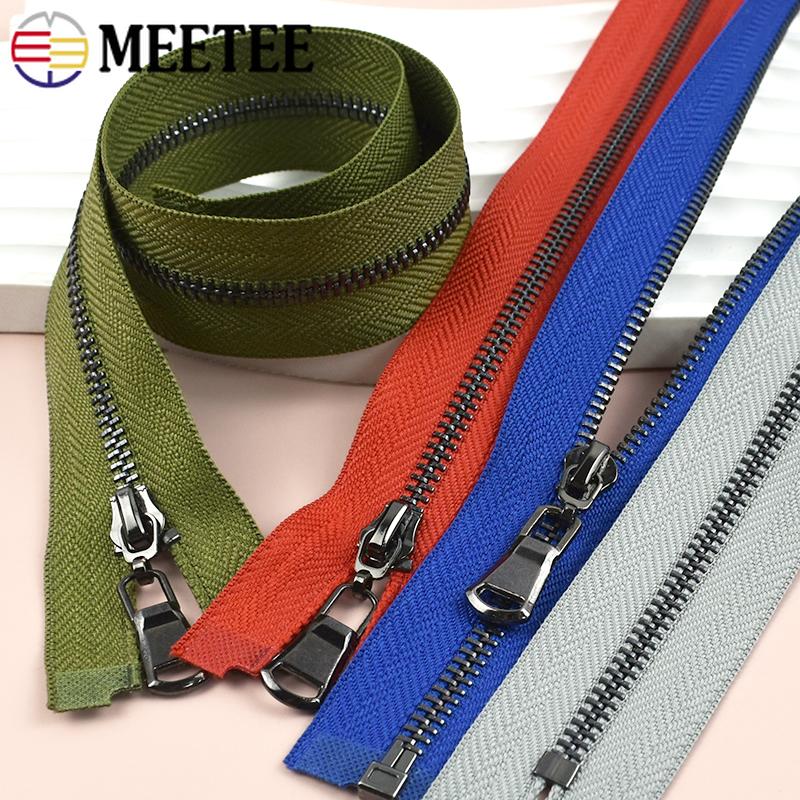 3 Stück Meetee 3# Metallreißverschlüsse 15-30cm Geschlossen 40-70cm Offen Reißverschluss Tasche Kleidung Dekoration Reißverschluss Reparaturset Nähzubehör