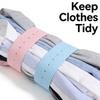 1/2/10/30Pcs Adjustable Elastic Storage Strap Roll-up Clothes Organizer Band  Household Sorting