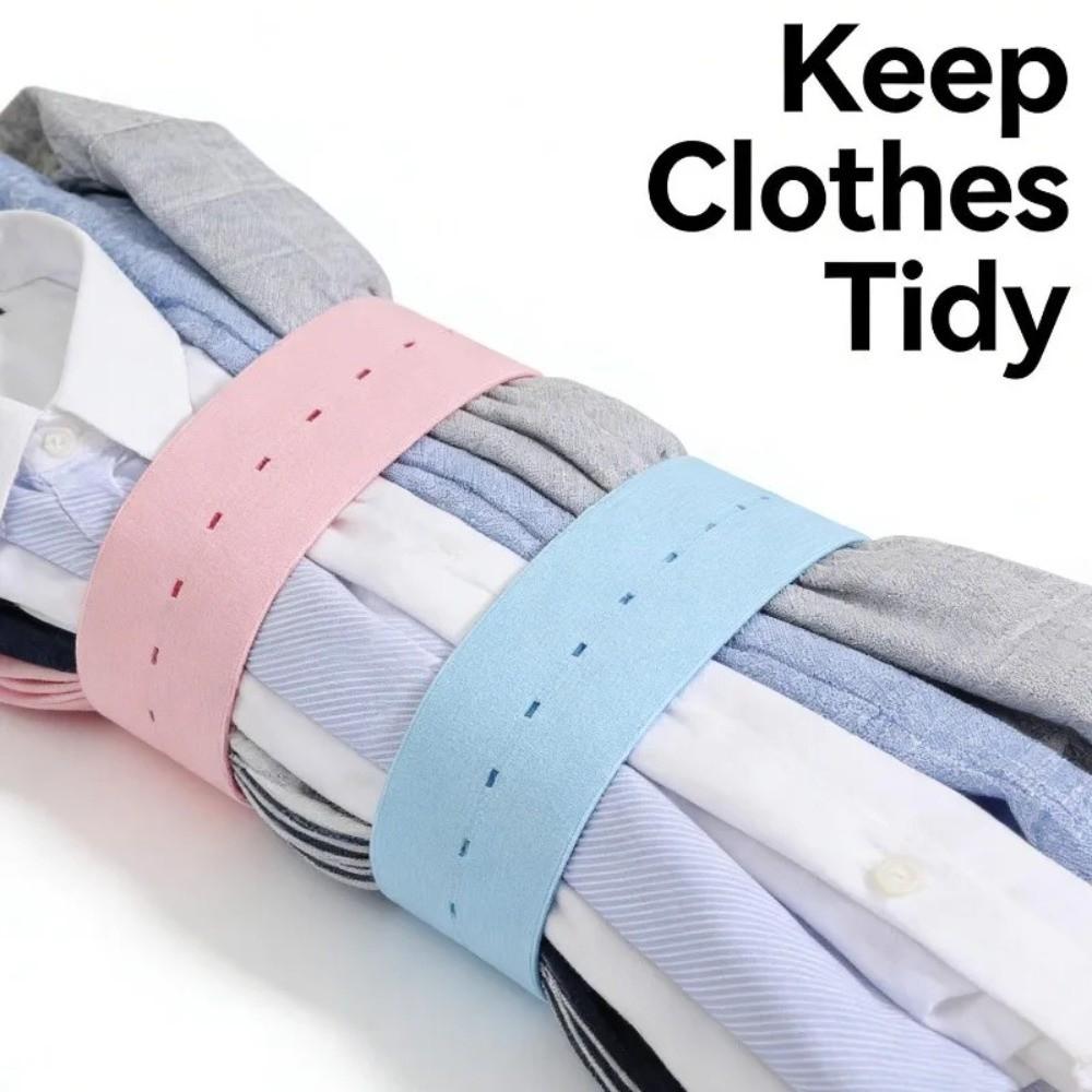 1/2/10/30Pcs Adjustable Elastic Storage Strap Roll-up Clothes Organizer Band Household Sorting