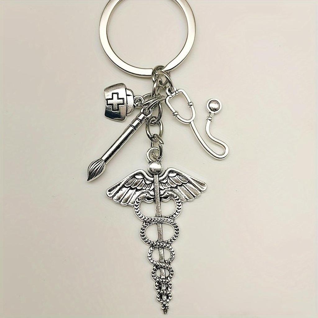 Heart-Shaped Angel Keychain for Medical Professionals