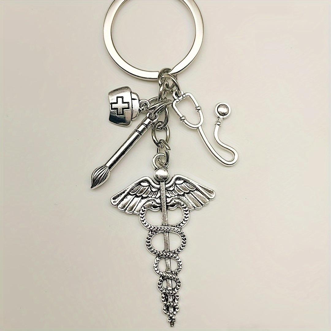

Heart-Shaped Angel Keychain for Medical Professionals серебряный