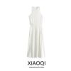 Fashion Style 2024 Summer New Arrival Women's Clothing Silm Sheath Round Neck Sleeveless Lace Jacquard Dress 1165075