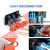 Boat Switch Panel Car Switch Panel Waterproof Digital Voltmeter Dual USB Port 12V Outlet Combination Marine LED Rocker 5 Gang