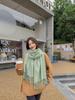 White Cashmere Scarf: Thickened, Solid Color, Versatile for Women & Men, Perfect for Autumn & Winter