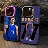Basketball L-Luka Doncic 77 Phone Case For iPhone 17,16,15,14,13,12,11,Pro Max,Plus Candy Silver Cover