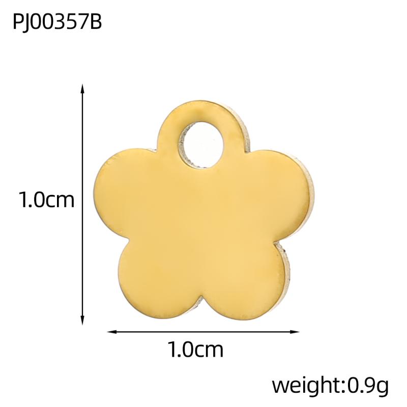 CARLIDANA2PCS DIY Butterfly Starfish Clover Flower Handmade Accessories Charm Stainless Steel Gold Plated Pendant Jewelry