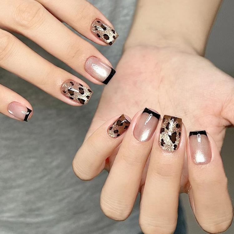 Wearing Nail Advanced Sense Spring and Summer Flash Diamond Butterfly Handmade Nail Piece Spice Girl Wearing Nail Piece