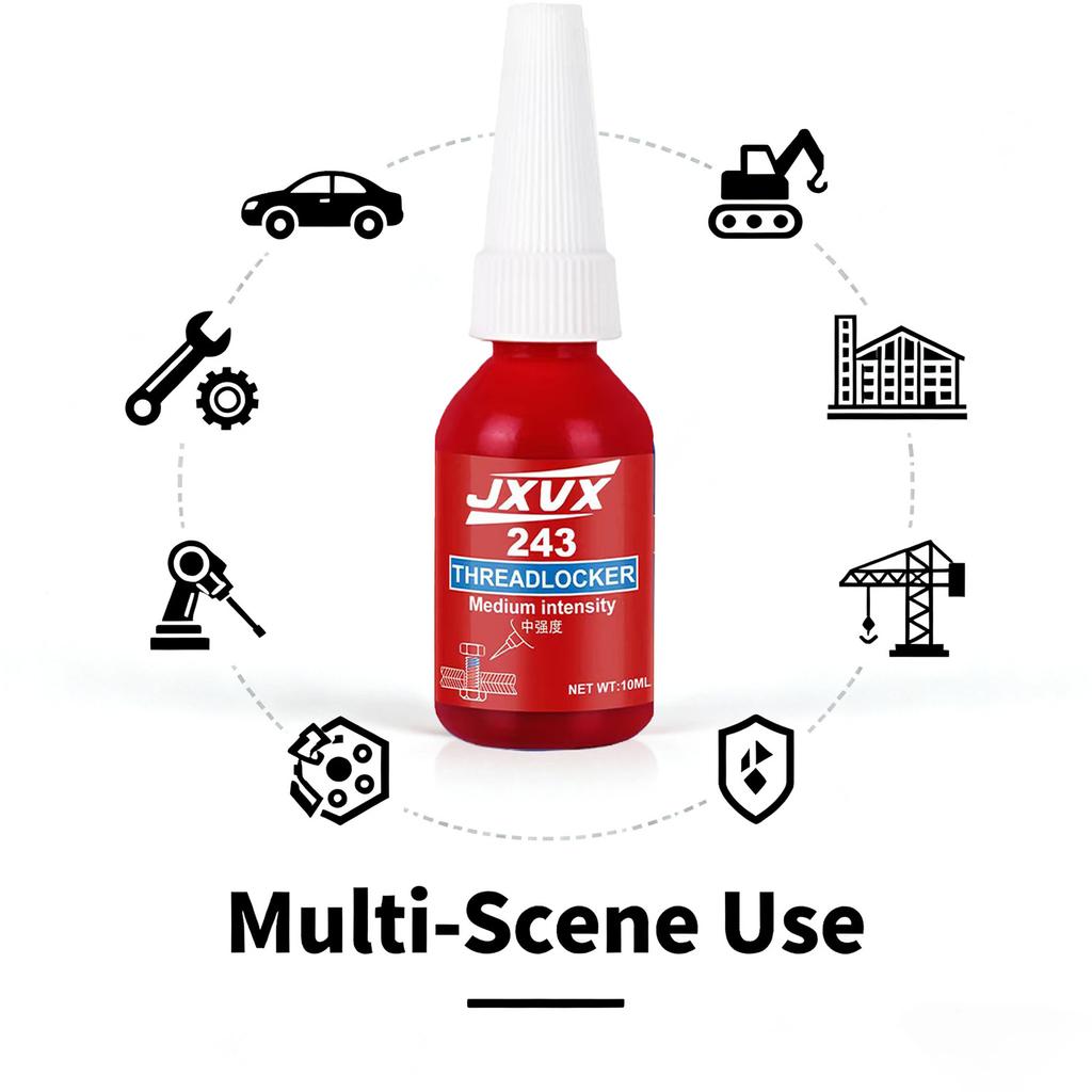 243 Blue Threadlocker Adhesive (Equivalent to Loctite) Anti-vibration and Anti-loosening Adhesive For Metal Threaded Assemblies High Temperature and