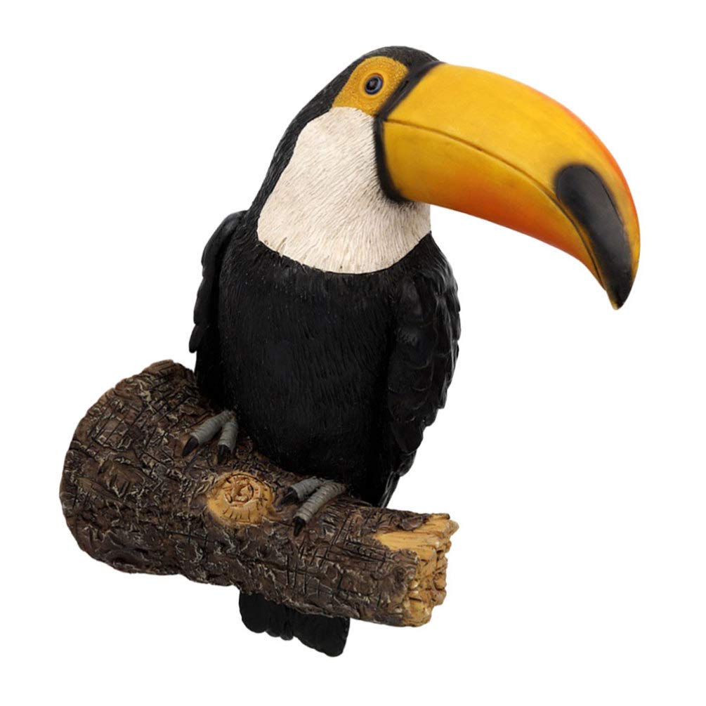 

YARNOW Garden Bird Statue Hawaiian Parrot Figurine Resin Desktop Ornament Lifelike Animal Sculpture for Luau Hawaii Wedding Birthday Decoration