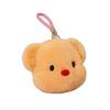 Plush Butter Bear Toy Keychain Coin Purse Headphone Bag Decorations Pendant