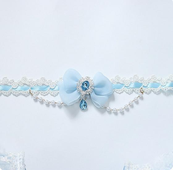 New Girls' Stylish Lolita Princess Blue Dress - Baby & Little Girl Puff Skirt Clothing