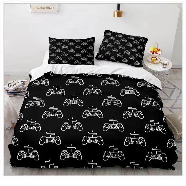 Fashion Game Controller Bedding Set Queen Size Duvet Cover Set Creative Black Comforter Bed Cover Set 2/3pcs Home Textile 3D