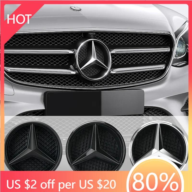 Nytt 2025 Hot Car Grill Emblem Star Badge Car Front Grill Logotyp För Mercedes Benz W205 ABC W212 W20E GLA GLK CLA CLS SLK VIANO A