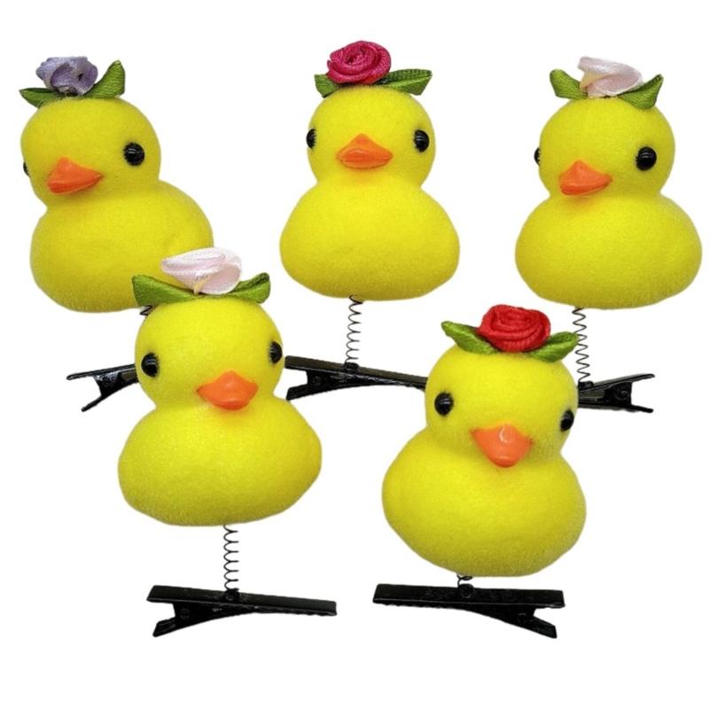 Fun Hairpin Realistic Duck Animal Headwear Bunches Hair Barrettes Clip for Lady Girl Teenagers