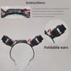 Fluffy Electric Fox Ear Headband Rechargeable Cosplay Headpiece  Anime Accessories