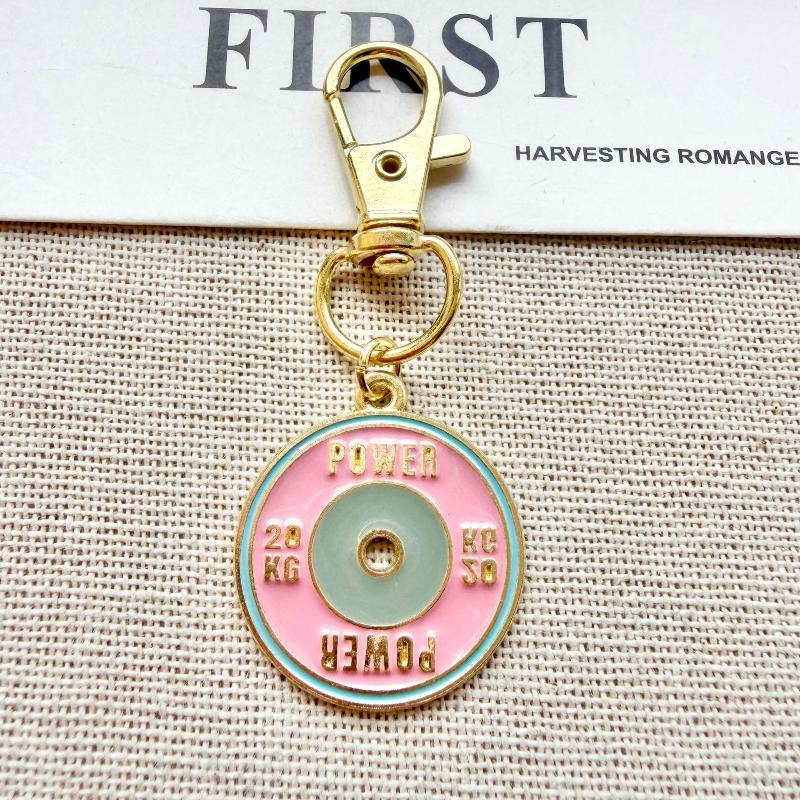 1Pcs Alloy Fitness Keychain Sports Theme Pendant Bag Charm Decorative Key Ring Gift For Sports Lover