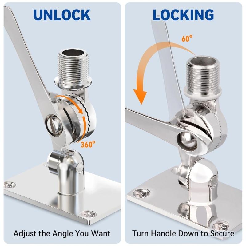 Outdoor Antenna Mount Accessories Antenna Mounting Kit Adjustable Antenna Base Mount Kit for Starlink Satellite Dish V2