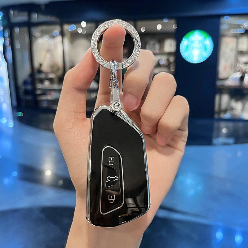 

Чехол для ключей из ТПУ для VW Volkswagen Golf 8 MK8 ID.3 ID.4 Cupra Skoda Octavia A8 SEAT Leon MK4 2020 2021 Formentor Tarraco