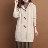 Spring Autumn Thick Sweater New Style Knitted Outerwear Women's Cardigans Medium Long Hooded Cardigan Sweater Coat