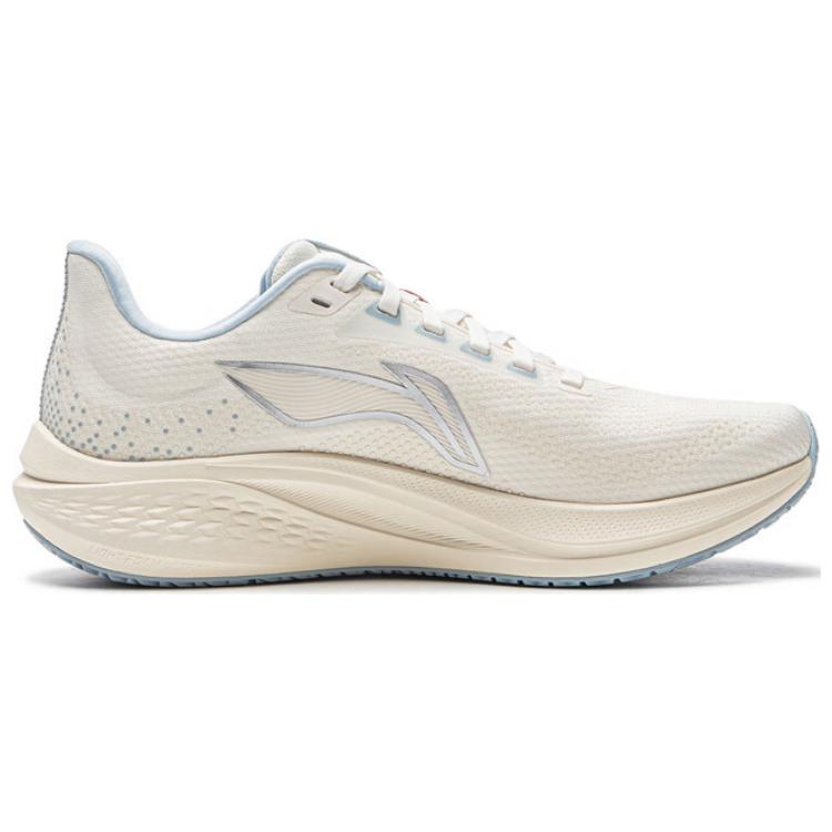 New LINING Red Hare 7 Running Shoes Women's Low Top Beige ARPU008-1