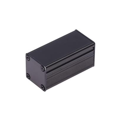 Schwarzes Aluminium-Gehäusegehäuse DIY Extrudiertes Elektronik-Projektgehäuse 50x25x25mm für Netzteile