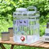 Portable Water Tank with Handle Transparent Bucket Spigot Square for Campers, Journeyers,