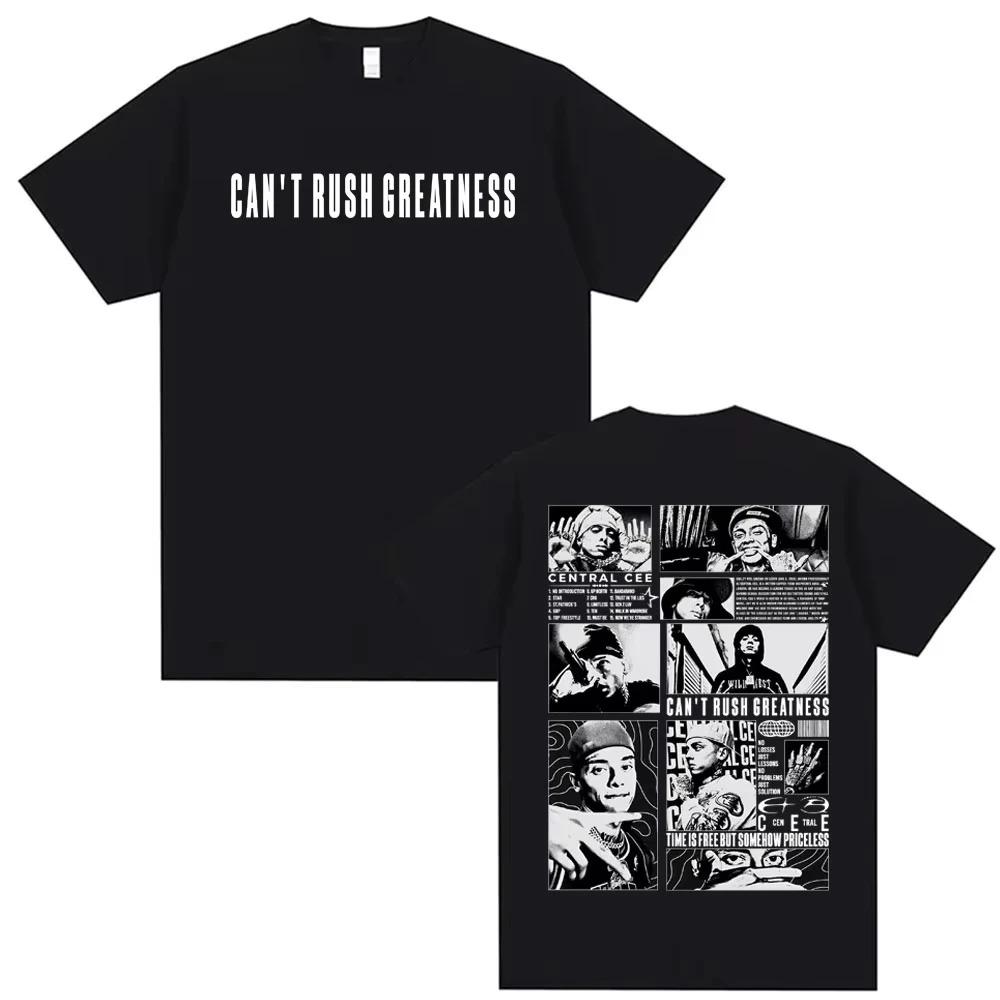 2026 Central Cee Нельзя торопить величие Мировой тур Футболка Мужская Женская Одежда Мода Ретро Футболка Повседневная Футболка 4XL