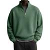 Men S Solid Color Stand Collar Long Sleeve Casual Sweatshirt