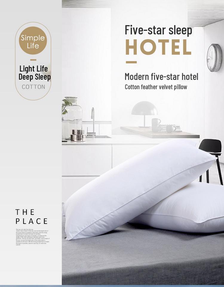 Bellelai Pure Cotton Star Hotel Feather Velvet Pillow – Soft and Comfortable